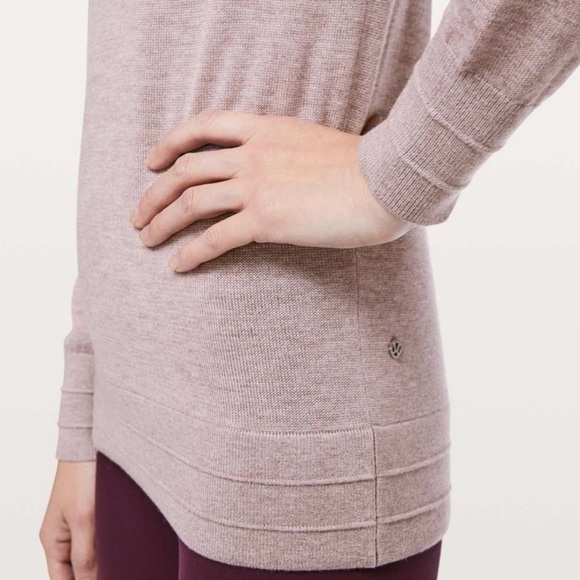 Lululemon Apres Your Way Sweater Heathered Smoky Blush Pullover Knit Women’s S - Picture 4 of 9